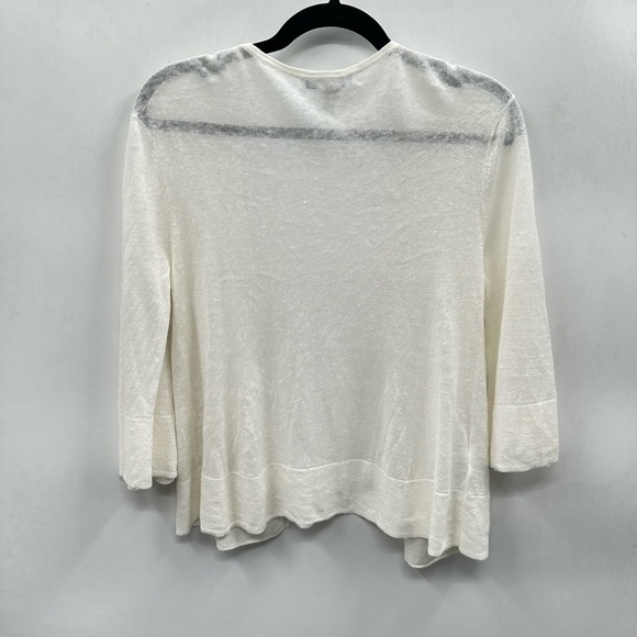 TOMMY BAHAMA white linen lightweight lagonlook cottagecore woman cardigan XS - Picture 2 of 11